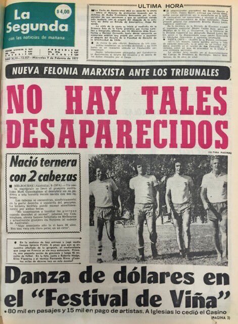 ⚫️ Hoy 30 de agosto se conmemora el Día de los Detenidos Desaparecidos. 📰 Los medios de comunicación tuvieron un rol en dictadura y es necesario recordarlo para que no vuelva a