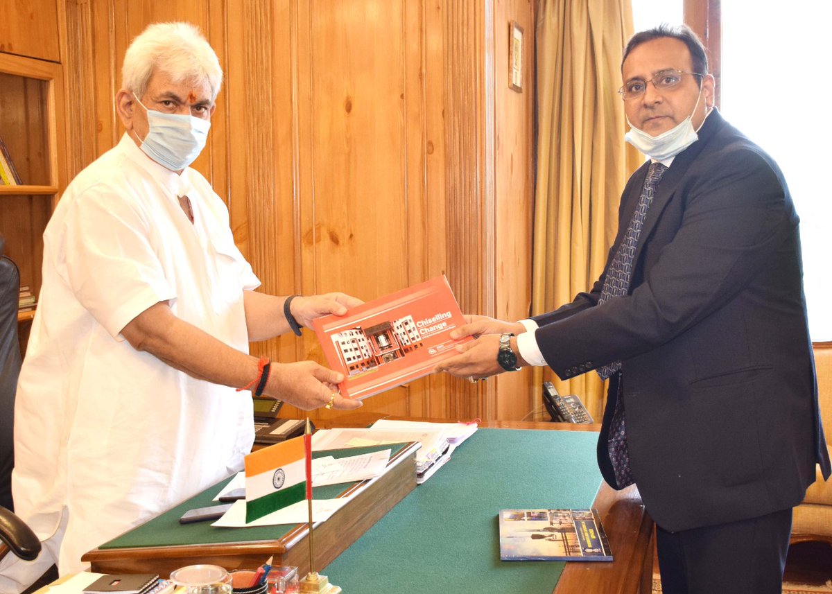 LG Manoj Sinha releases Coffee Table Books of JKEDI &amp; Labour &amp; Employment Dept;Directs making Welfare Schemes run by J&amp;K Building &amp; Other Construction Workers Welfare Board available online before 30th Sept, 2020;improve Ease of Doing Business &amp; registration process
<a href="/manojsinha_/">Manoj Sinha</a>