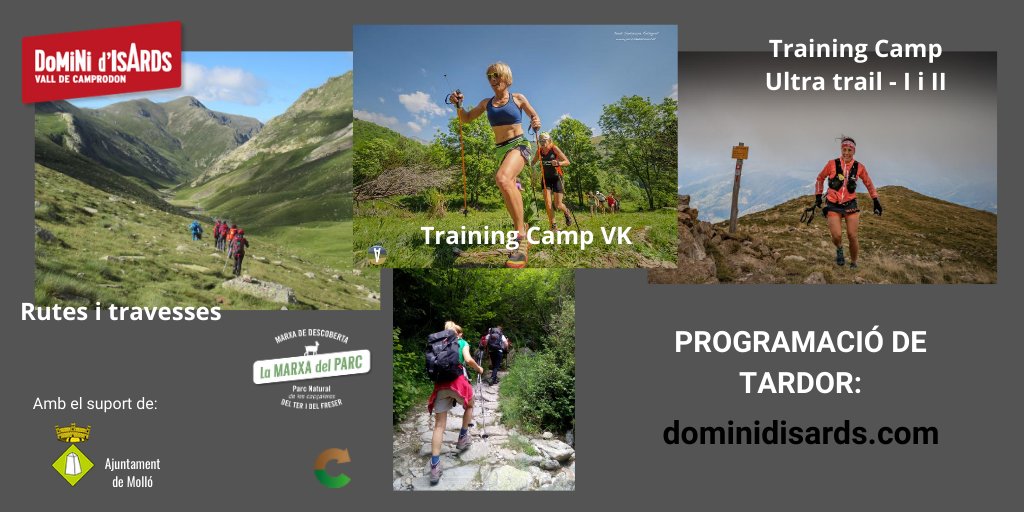 TARDOR DE MUNTANYES!
Programació de tardor a punt: Marxa del Parc, Training camp VK, Training camp ultra trail (2 nivells), i totes les rutes i circuits que vunguis fer! Vine al Domini d'Isards! #Espinavell
dominidisards.com/2020/08/29/tar…
