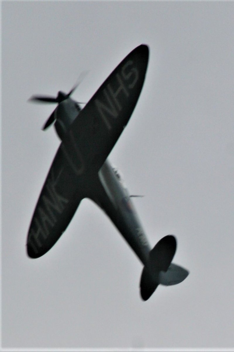 Hubs took these.. NHS thankyou flyby #NHSSpitfire