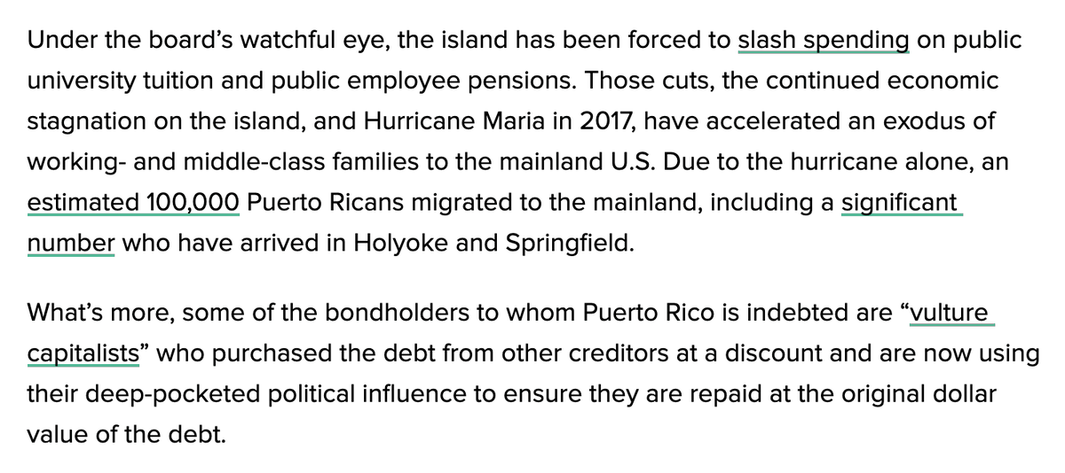 As Morse notes, the Puerto Rican debt crisis -- compounded by hurricanes and COVID -- is a local issue too: People leaving the island for a better life often end up in Western Mass.