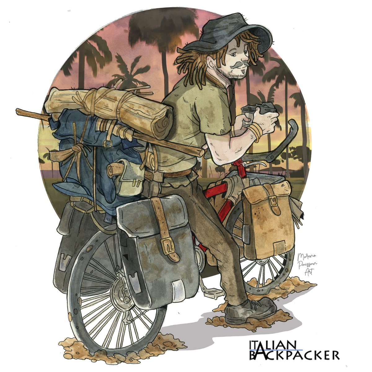 Un mio ritratto fatto da Moreno Paissan, grande illustratore grafico che lavora per il mio quarto libro

#illustrazioni #libri #viaggio #vintage #cicloviaggio