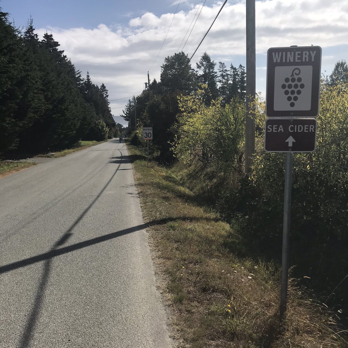 thirstywriter's tweet photo. The signs guided us to @SeaCiderhouse β not far off the #LochsideTrail in the middle of the #Saanich Peninsula. https://t.co/uiJdW27HUv