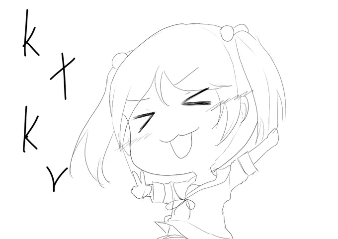 生放送中の落書き
漣ちゃんの「ktkr」 