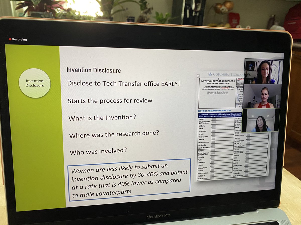 “Women are less likely to submit an invention disclosure” #Entrepreneurship for PhDs. Navigating the Technology Transfer with Maria Rahmany #MECUSA <a href="/comunidadECUSA/">ECUSA</a>