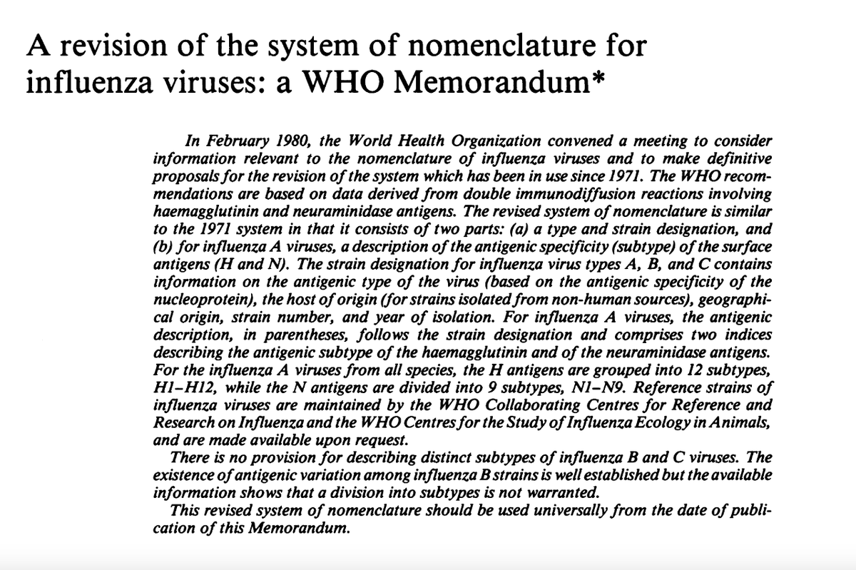 32) The CDC indicates that 131 “subtypes” of the influenza virus exist. The organization follows an internationally accepted virus naming convention that was accepted by the WHO following a major revision in 1979. https://www.ncbi.nlm.nih.gov/pmc/articles/PMC2395936/pdf/bullwho00427-0070.pdf