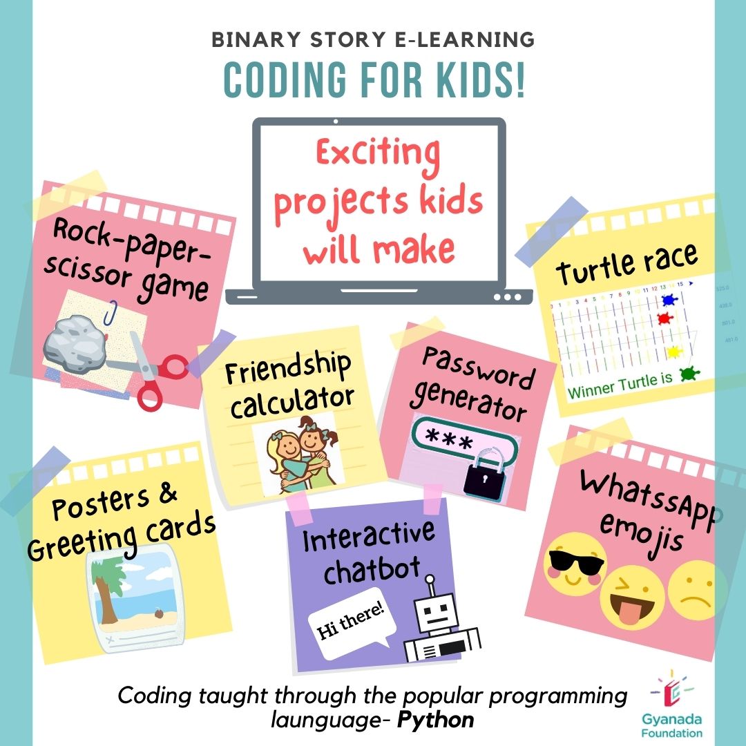 Gyanada_Fdn's tweet photo. CODING FOR KIDS✨ 
(Ages 14 to 16 years)
We teach programming to kids through a project oriented approach. Kids will make over 15 projects, based on concepts taught in class.

Registration closes by September 10. So sign up now!! https://t.co/XuthpXLiO1 https://t.co/BX7HkBkqFc