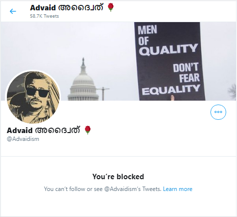 This two bit hinduphobic communist thug  @advaidism blocked me when I exposed his lies multiple times.Ugly bottom feeding insect does not have any shame.Like a little scared rat, he keeps repeating same lies..Coward does not have the gonads to even unblock and tag me  https://twitter.com/RajSharma1857/status/1299983394344845313