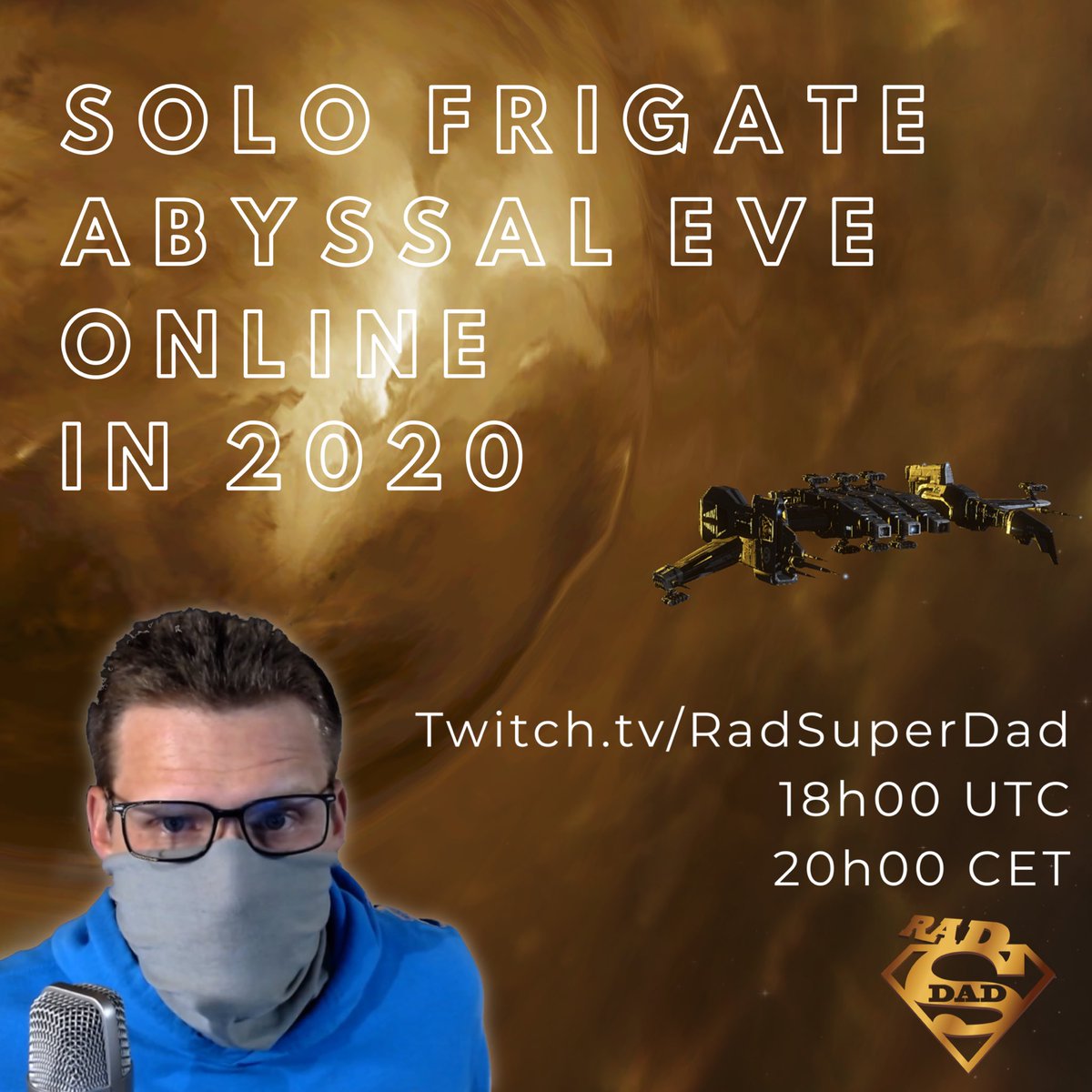 RadSuperDad1's tweet photo. Why do it in a fleet when you can solo it for higher risk and reward?! Incoming adrenaline rush!
Eve online frigate abyssal
Tonight 18h00 GMT
#eve
#eveonline
#solo
#frigate
#kestrel
#hookbill
#worm
#garmur
#abyss
#abyssal
#twitch
#dadlife
#gamerdad
#twitchaffiliate
#flysafe
#yeet https://t.co/hVqGfOu8Oa