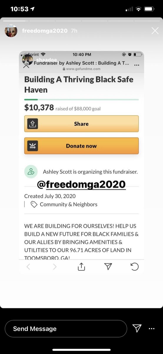 _AyoMarc's tweet photo. So 19 families bout 96 acres of land in GA and are planning to build Black people a safe haven, a community FUBU!! Donate something chu heard!! #FreedomGA #NewBlackWallStreet https://t.co/4ZnJUvuS4Y