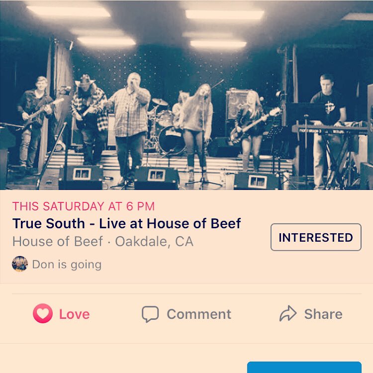 Home Depot Family, I have kept personal life and work life separate. But, I get to know you on a personal level and love it. Here is some of my personal life. I have a wonderful band, True South. You can follow us on Facebook: True South, or Instagram: true_south_band_