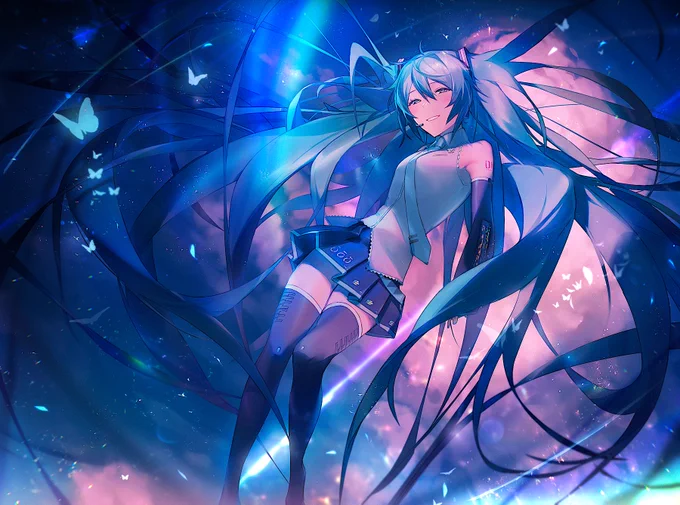 翅を広げて
#初音ミク誕生祭2020 
#初音ミク生誕祭2020 