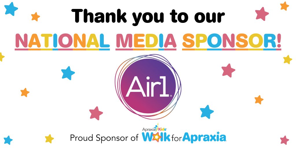 Apraxia_KIDS's tweet photo. Apraxia Kids is pleased to share our partnership with @air1radio as one of our National Media Sponsors for the 2020 Virtual Walk Season!
Because of their support of the #VirtualWalkforApraxia, we will be able to provide education and awareness of CAS to new populations. https://t.co/O68enTNzCL