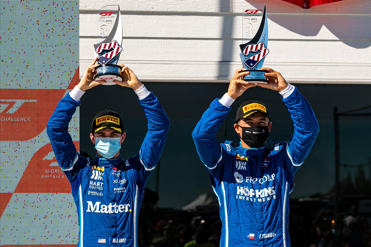 WrightRac1ng's tweet image. Yesterday’s overall podium was nice. Let’s do it again! Tune in to YouTube.com/gtworld at 1:15PM CT to watch @maxrootracing and the 20 #Porsche start from P4 overall at @roadamerica!