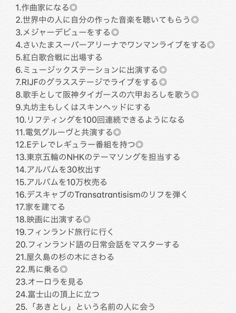岡崎体育 突然ですが 僕の 死ぬまでにやりたい100のことリスト を公開してみます がついているのは達成できたもの 死ぬまでにいくつ達成できるのやら T Co 3ucdmjuv41 Twitter 岡崎体育 突然ですが 僕の 死ぬまでにやりたい100のことリスト を公開してみます がついているのは達成できたもの 死ぬまでにいくつ達成できるのやら T Co 3ucdmjuv41 Twitter
