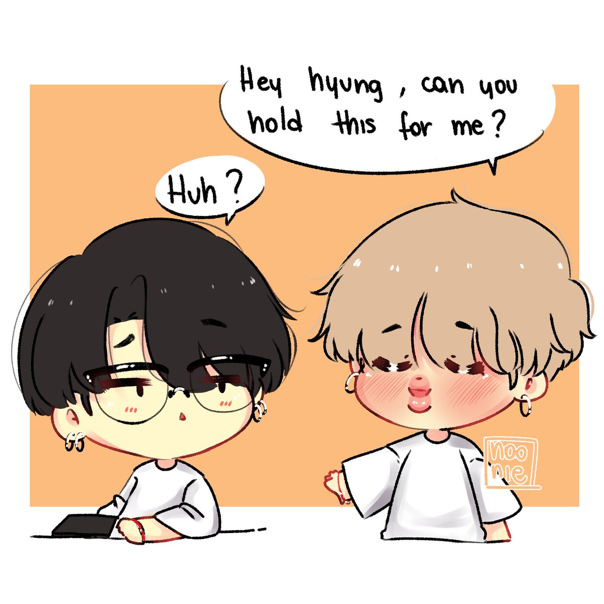 nooniedraws's tweet photo. He can't resist... 🐱🥺💛🐥😊

#슈짐 #sujim https://t.co/24waUW7FtD