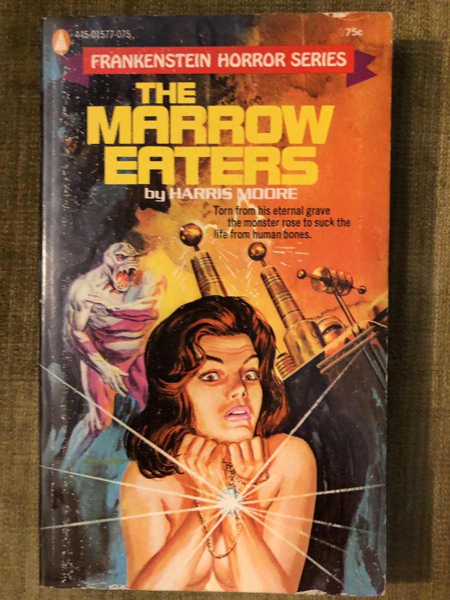 This recently-acquired nine book series of 1972-73 Frankenstein-inspired groovy gothics from Popular Library. I can’t wait to read them! Thanks  @Robert_Essig and  @toomuchhorror for introducing me to their existence!