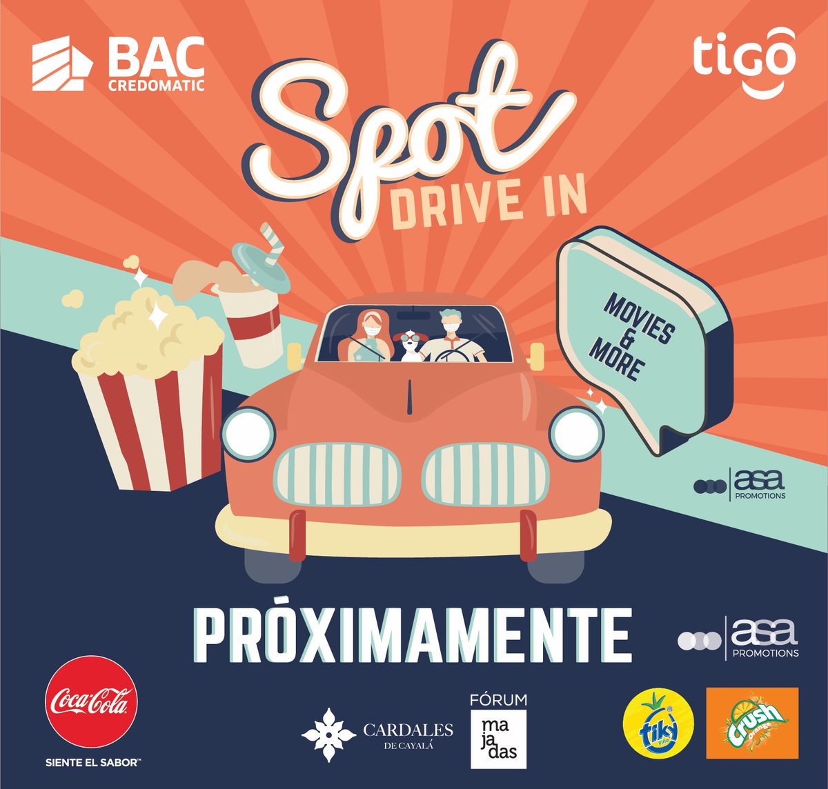 ¡¡¡PRÓXIMAMENTE!!!

Spot Drive In 🎬🚗🎭

El lugar que estabas esperando en donde podrás disfrutar de tus películas favoritas y más entretenimiento desde la seguridad de tu carro! 

Muy pronto en Majadas y Cardales de Cayalá!