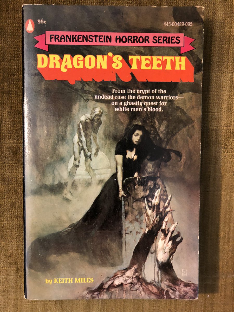 The winning cover is definitely this gorgeous gem from Jeffrey Catherine Jones. I also beg my fellow horror fans to stop misgendering Jones. Seriously—it’s not hard.