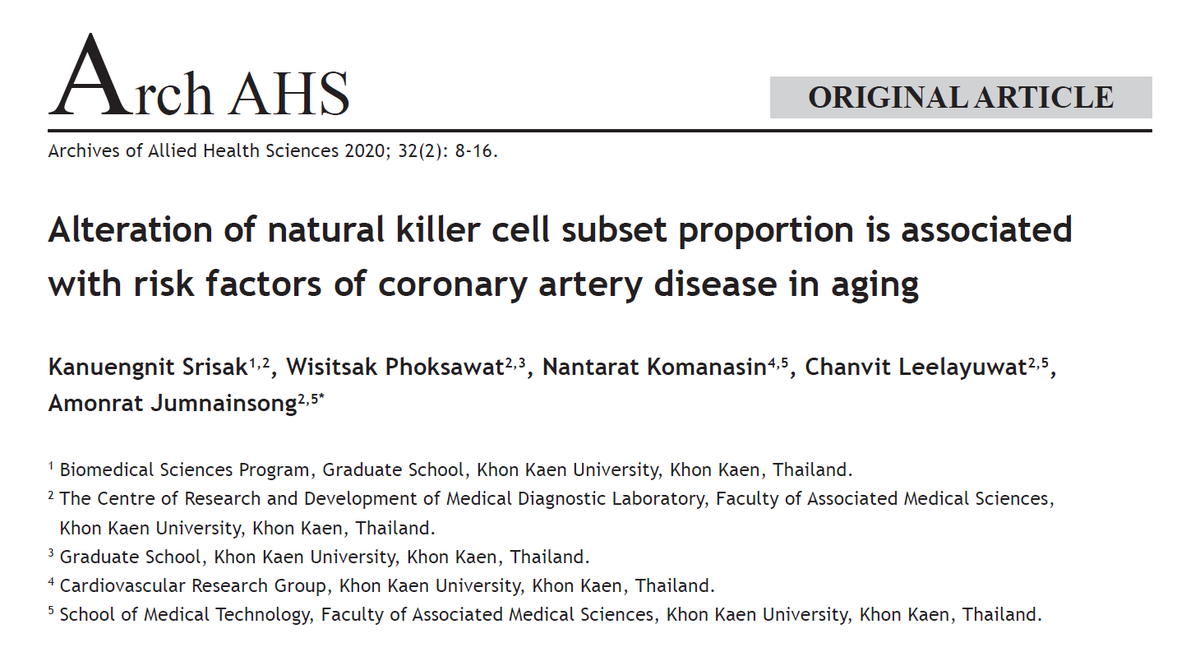 archives_ahs's tweet photo. This #ArchAHS study found that natural killer subset alteration might involve coronary artery disease progress in elderly. Further information, please visit https://t.co/PiDGgyaX6m https://t.co/e7A1KZD2As