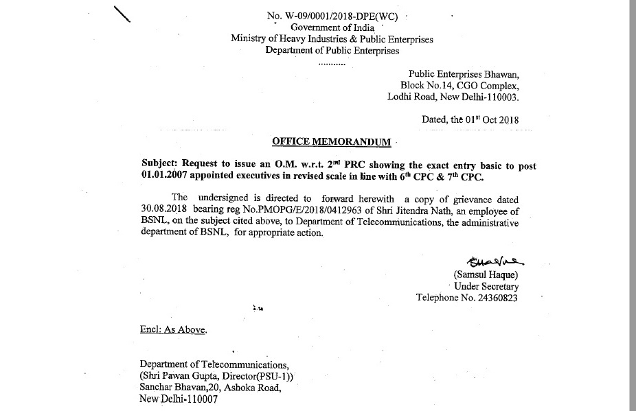 jitumit2k1's tweet photo. Happy Birthday @rsprasad sir. On this occasion I would like to bring 3 OM issued by @DPE_GoI &amp; marked to @DoT_India after intervention from @PMOIndia through PMOPG portal but despite this apex level interference no response from @DoT_India. @OfficeOfRSP is requested to look into https://t.co/Xq7uOUznNe