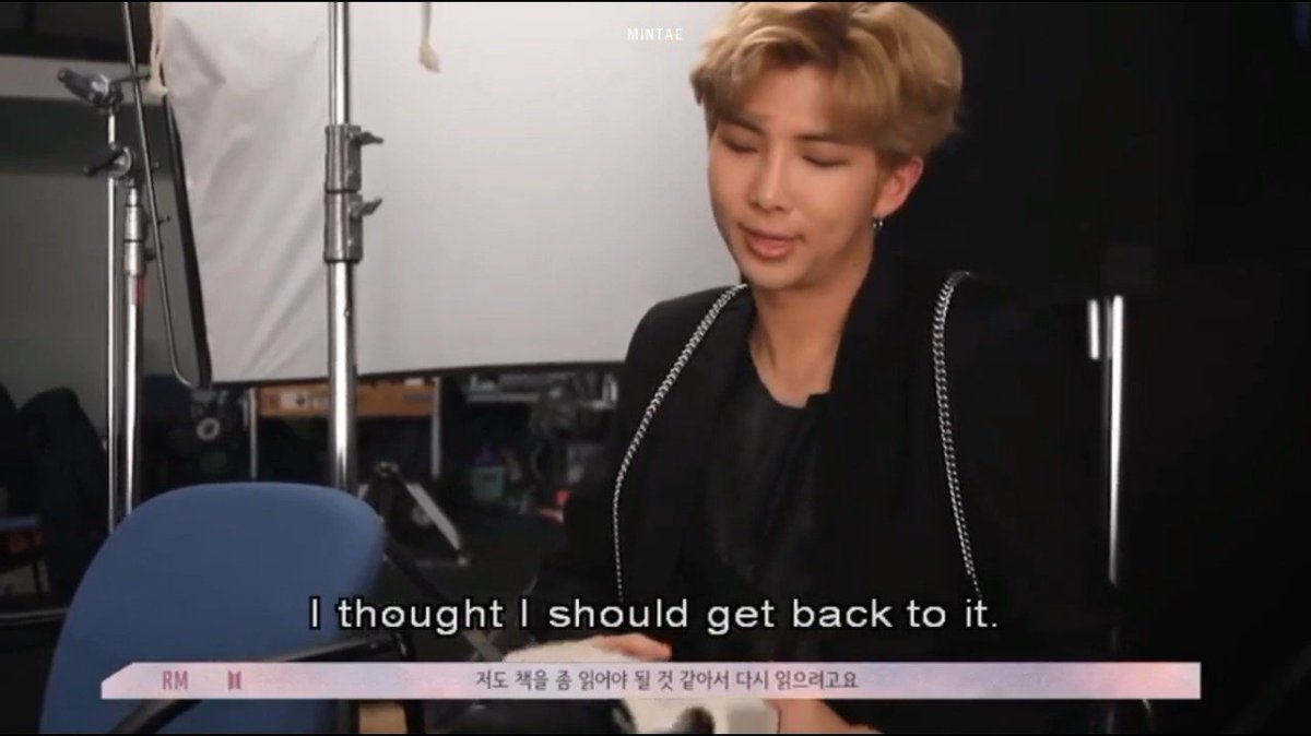 Jin clearly inspires him to the point that despite being a voracious reader himself, Namjoon once again decided to pick up the books he was slacking on upon seeing Jin read. Their relationship is not limited to big things and extends to the little things.