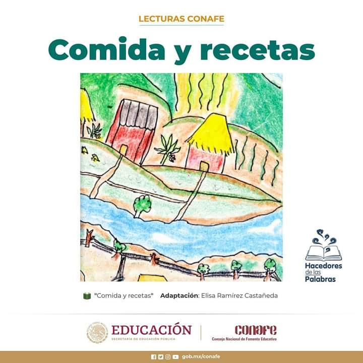 CONAFE_mx's tweet photo. Conoce las recomendaciones culinarias que nos compartieron niñas👧🏻 y niños👦🏻 como tú, nuestros "Hacedores de las Palabras", en el libro📖 "Comida🥣 y recetas📝".
#EditorialConafe
Haz clic aquí:👇
https://t.co/Q7DDeahKQn https://t.co/GZicNrOnWY
