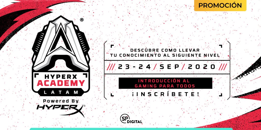 SPDigital_Chile's tweet photo. #HyperXAcademy ⭐Todas tus compras en productos HyperX realizadas entre el 29 de Agosto y el 18 de Septiembre participan por 1 de los 50 cupos para la presentación @HyperX Academy😁
Registra tu compra aquí 👉 https://t.co/iUvWilfaIY https://t.co/2yarCUnE44