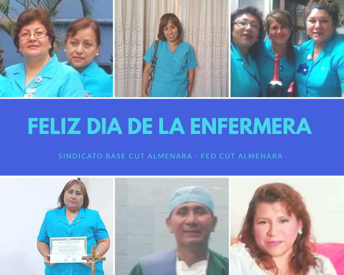 CarlosGuzmanZ1's tweet photo. Un saludo especial a todas/os las/os Enfermeras/os a nivel nacional, afiliadas a la FED CUT y en especial a nuestras afiliadas/os a nuestro Sindicato Base CUT Almenara - FED CUT ALMENARA hoy al celebrar su dia, reconocer la dedicacion y profesionalismo FELIZ DIA DE LA ENFERMERA/O https://t.co/cwsUvlDTxJ