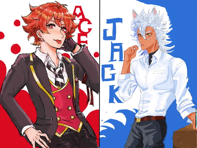 ぶどうちゃん(@twst_berry_ )と絵チャでケモ祭りしてきた??✌️✌️✌️画面左側基本的に癒し過ぎるは〜〜〜〜 