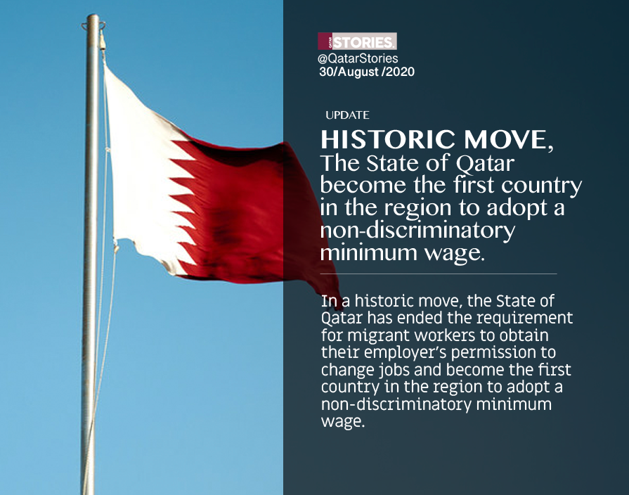 QatarStories's tweet photo. HISTORIC MOVE,
The State of Qatar become the first country in the region to adopt a non-discriminatory minimum wage.
#Doha #Qatar #QatarUpdate #DohaUpdate #QatarNews #QatarJob #NOCQatar #ADLSA https://t.co/OuoaL6zW6m