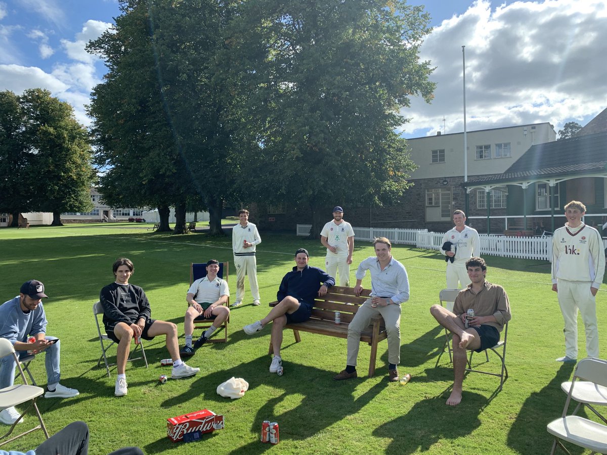 Kings_cricket's tweet photo. A socially distant beer and watching ⁦@TBanton18⁩ following a wonderful match at Kings this afternoon. 1st team lost by 6 runs. 50s for James W &amp; Taylor I-H. OAs top score to ⁦@lor98mac⁩ https://t.co/3nhK1AZ0ty