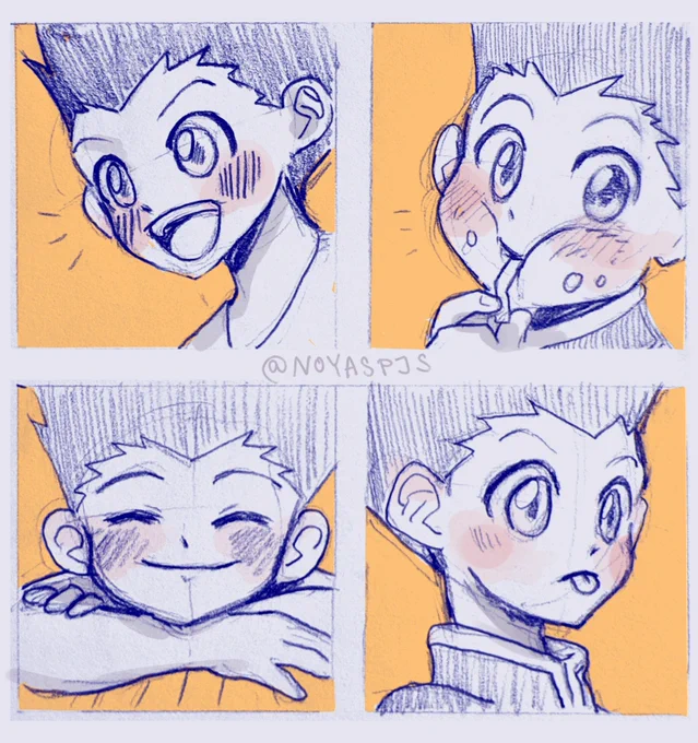 Close ups ? #hxh I drew these with my muji mechanical pencil and 2B Lead and then edited it in Snapseed and added color in SAI ✌️ 