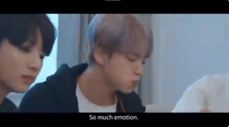 Whether its his appreciation's for Jin's ability to convey emotions like no other in Epiphany and Tonight or his ability to get standing ovation.