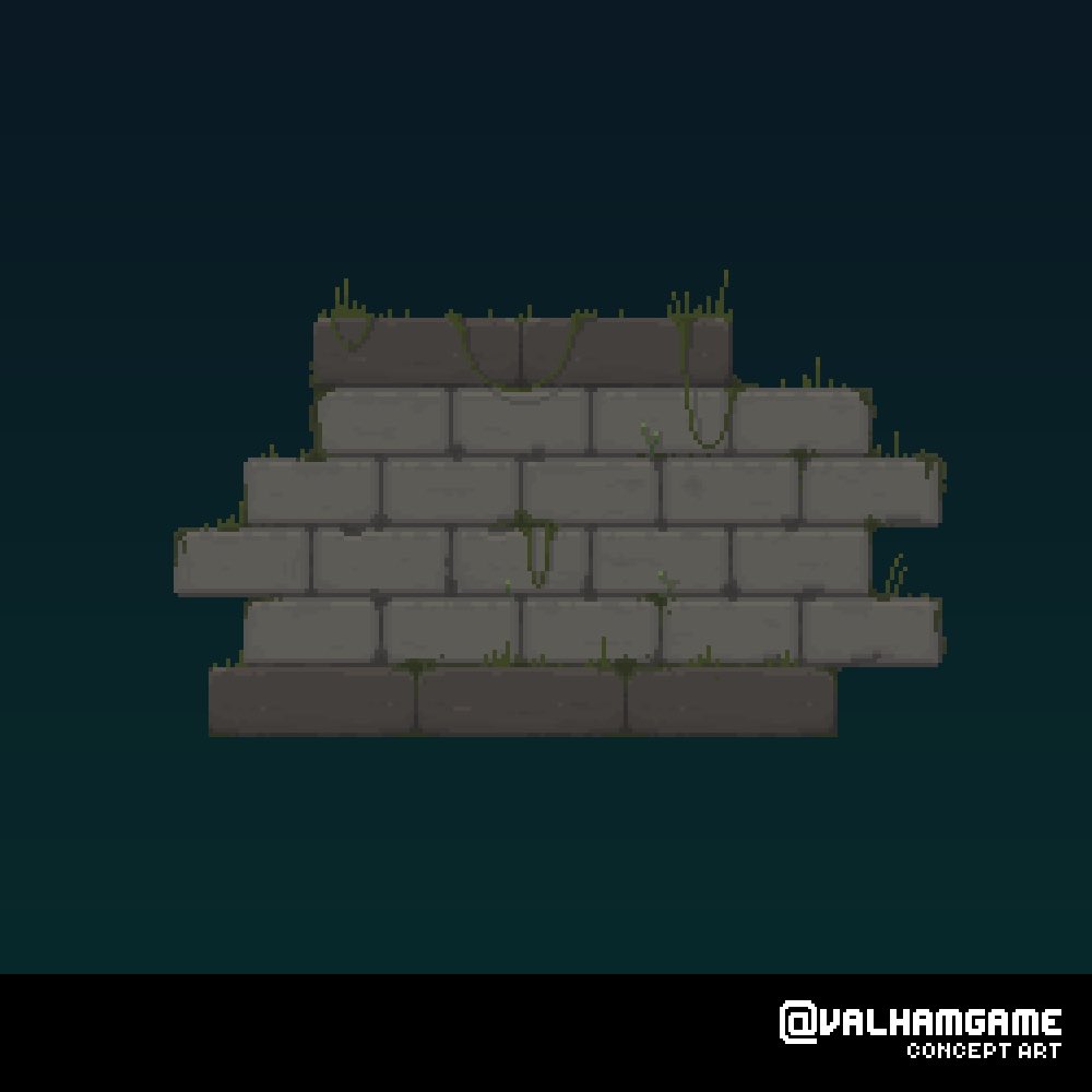 ValhamGame's tweet photo. It’s been pretty tough finding a wall design that I felt suited the game, but here’s a few concepts I played around with until settling on what you see in post 1.

#gamedev #pixelart #indiegamedev #indiegames #wip #ue4 #valham #nintendo #nintendoswitch #pc #twitch #madewithunreal https://t.co/FoWnZH0ZOn