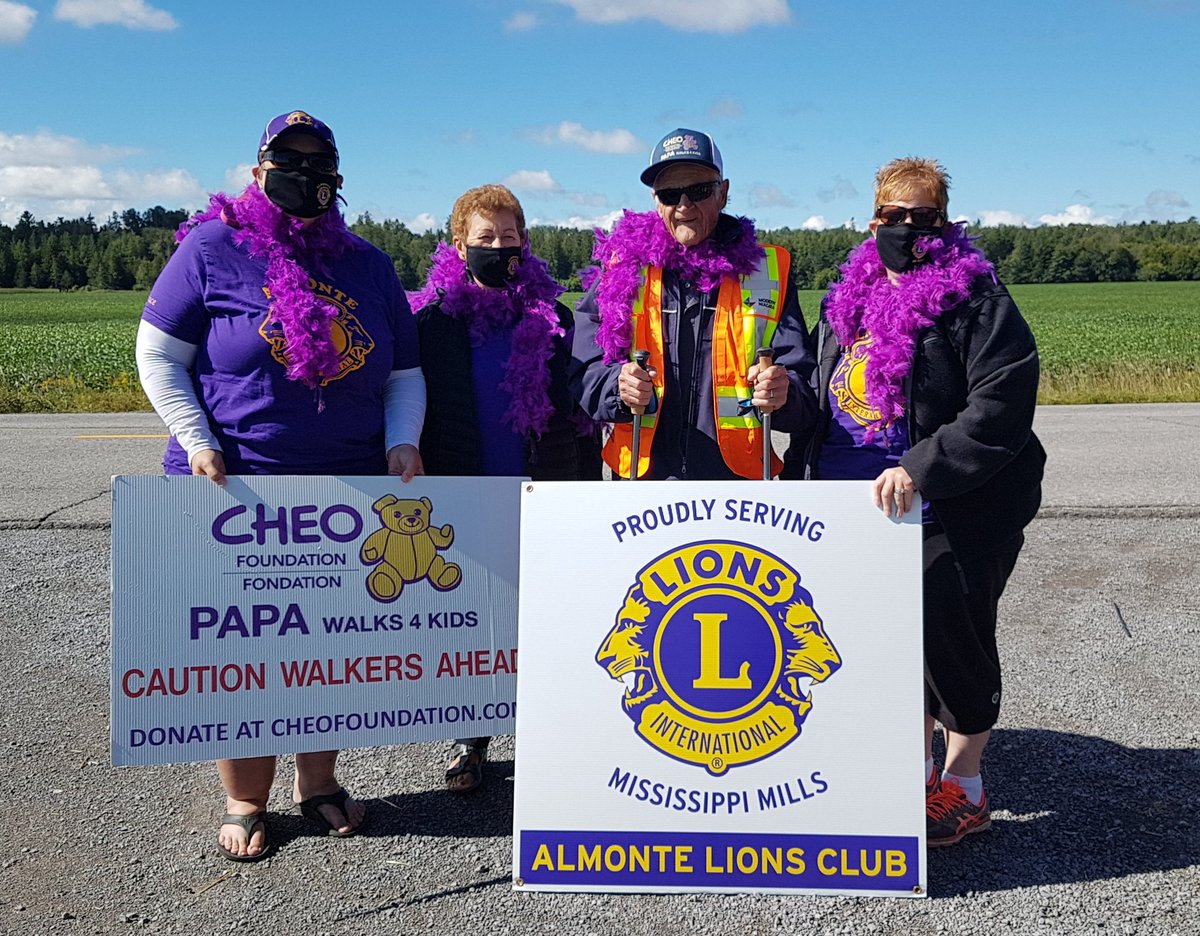Initially his goal was to raise $25,000 but he has far surpassed that, generating more than $47,000 in donations. Today, the Almonte Lions Club stopped by with a $50 cheque. There are just 10 members in that club but they said they wanted to contribute.