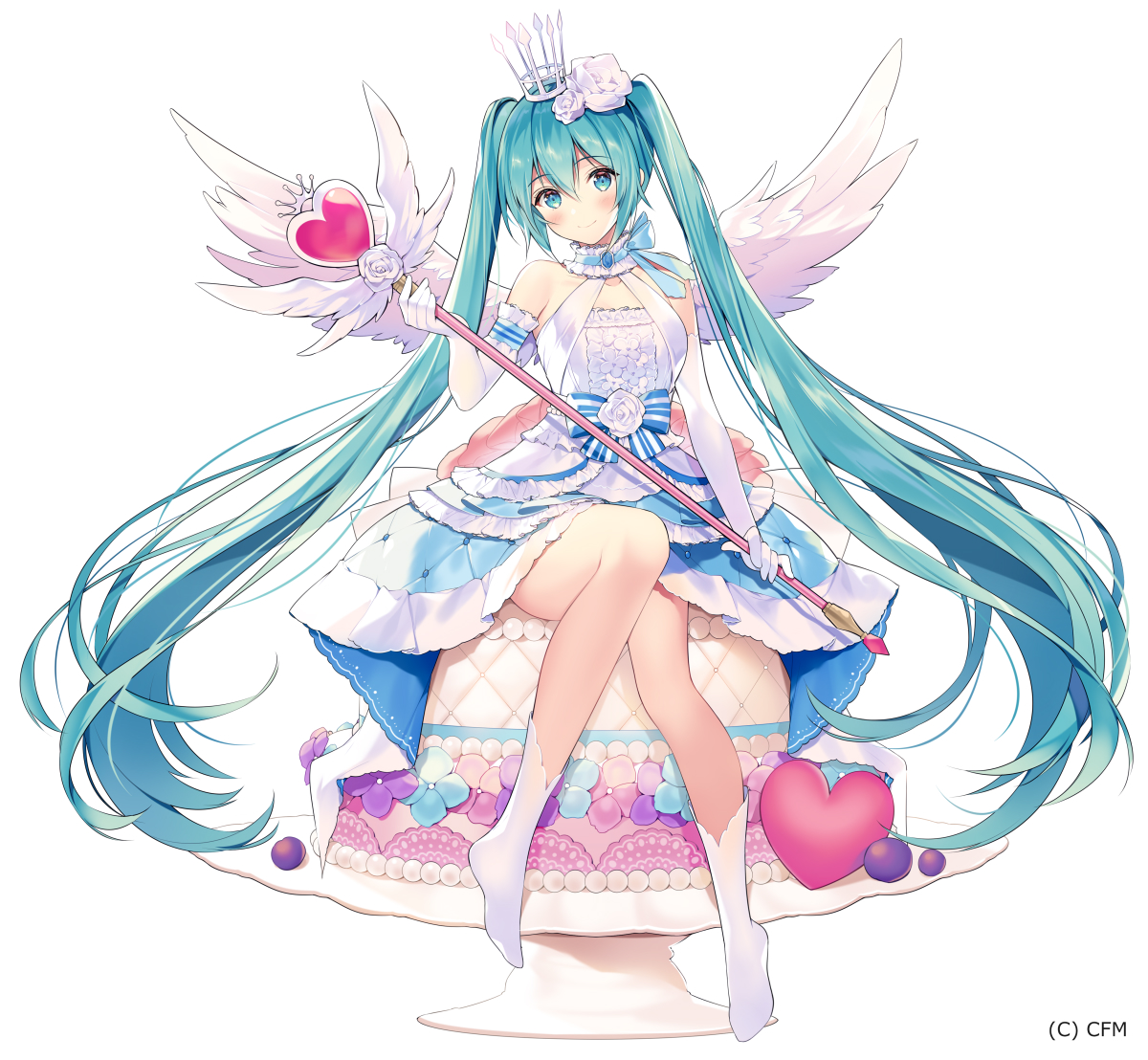 Necomi Fanbox始めました 初音ミク Birthday を記念したバースデーフィギュアのイラスト を描かせていただきました ミクちゃんお誕生日おめでとう T Co V2gvmh4ydk 初音ミク ミクフィギュア 初音ミク誕生祭 T Co