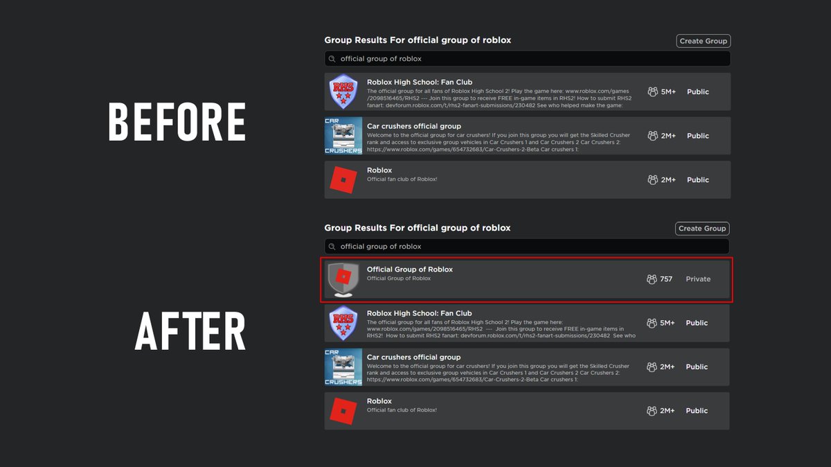 Bloxy News Twitterissa Searching For A Group On Roblox Is Now More Reliable Now When Searching For A Term The Group With That Exact Name Will Appear At The Top Of - bloxy news twitterissa searching for good names for a group on roblox Bloxy News Twitterissa Searching For A Group On Roblox Is Now More Reliable Now When Searching For A Term The Group With That Exact Name Will Appear At The Top Of - good names for a group on roblox