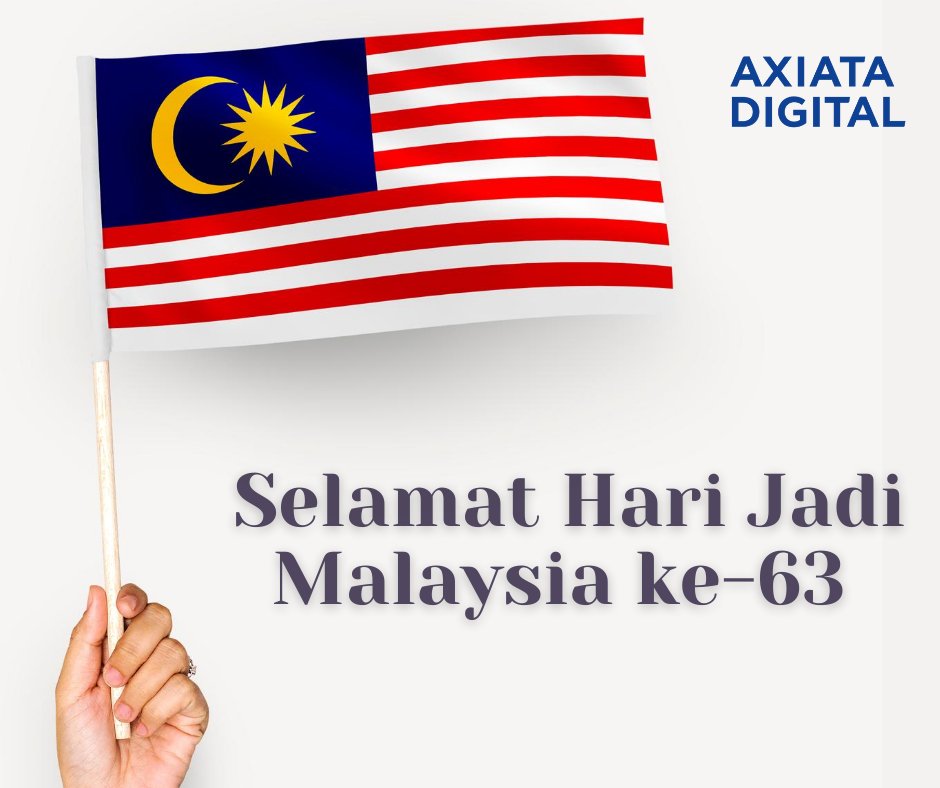 Axiata Digital (@axiatadigital) on Twitter photo Dear Malaysians, Selamat Menyambut Hari Kemerdekaan yang ke-63. Let’s uphold the unity of our society to fight the COVID-19 pandemic together. Malaysia Boleh!
#StaySafe #StayAtHome #KitaBersama #JalurGemilang #MalaysiaPrihatin Dear Malaysians, Selamat Menyambut Hari Kemerdekaan yang ke-63. Let’s uphold the unity of our society to fight the COVID-19 pandemic together. Malaysia Boleh!
#StaySafe #StayAtHome #KitaBersama #JalurGemilang #MalaysiaPrihatin