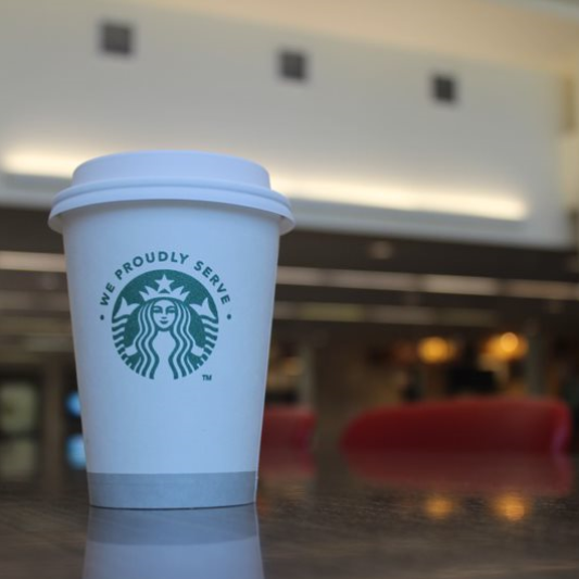 BSUFood's tweet photo. Twinkle twinkle little Starbucks, how we wonder where you'll serve us! If you haven't heard yet, our Starbucks has moved to Crimson! OPENING TOMORROW! Visit Cindy and Ellen Monday through Friday from 7:30 to 4:00. https://t.co/xK9oKvc4VY