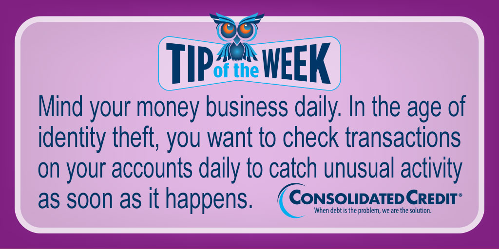 ConsolidatedUS's tweet photo. 😁 #Tip of the Week #Contest
Share, retweet weekly #tips for your chance to #win $50 in the monthly drawing. #WinMoney

🔎 Prevent #IDtheft and handle it quickly if it happens to you. Check out these #IdentityTheft resources: https://t.co/PxEkEcosLf #DebtSucks https://t.co/ZmuHGFWYEp