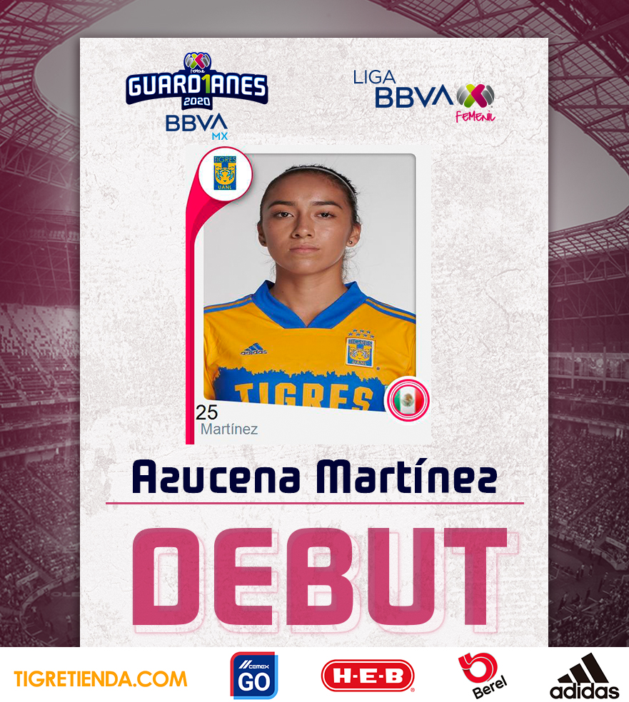 LigaBBVAFemenil's tweet photo. Al entrar de cambio, Azucena Martínez 🇲🇽de @TigresFemenil 🐅 debutó HOY en la #LigaBBVAMXFemenil

ENHORABUENA 👏👏👏👏 #NuevosRostros

🎀#VamosPorEllas ⚽ https://t.co/ub5WzQLAbQ