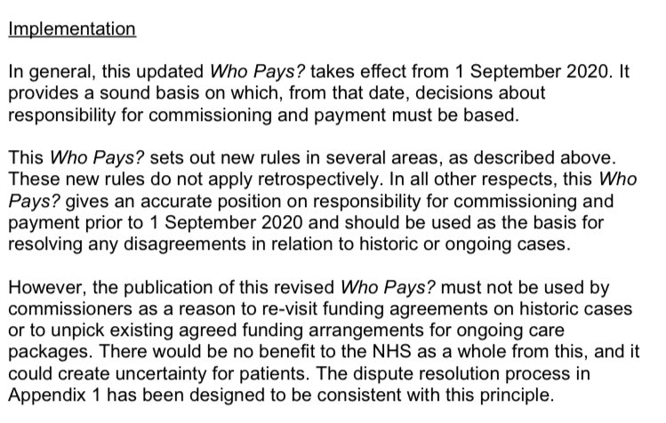 Helpfully this does clarify some historically disputed issues relating to CCG responsibilitiesIn the main these revert to the CCG in which sits the GP with whom a patient was registered at the start of an episodeSo far so good then.. (there’s a BUT coming..)