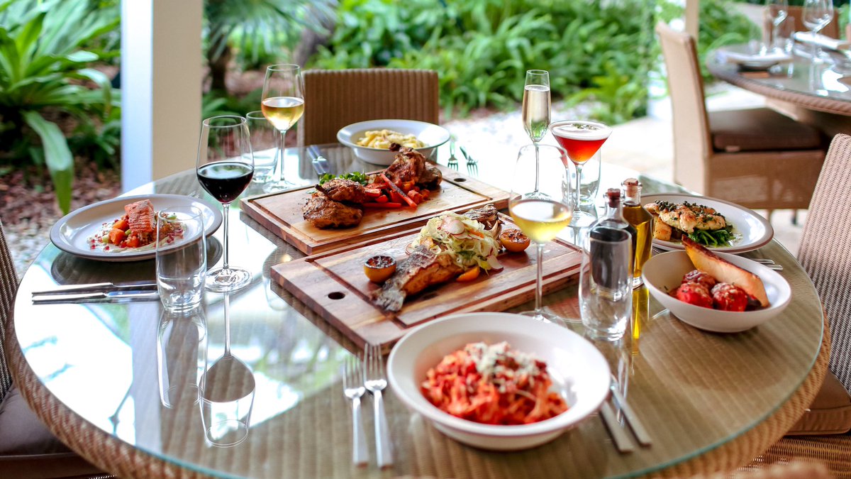 WE'RE BACK!
We are thrilled to have you back on property this week. 
We will only be offering al fresco dining to ensure social distancing, so please remember to book your tables in advance.
Please call 698-6300 for all table reservations.