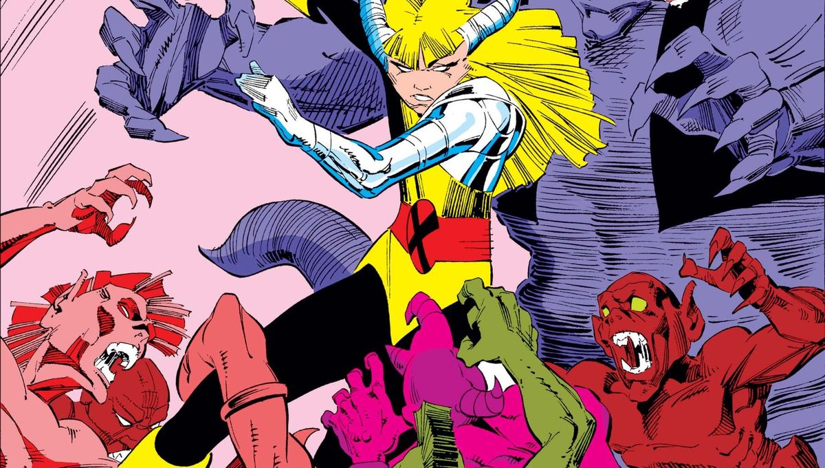 Magic is the sister of longtime X-men Colossus and is...look she's a demon sorceress with a magic spell sword, just go with it, she could be her own thread but she always struggles with being evil and her time in hell.