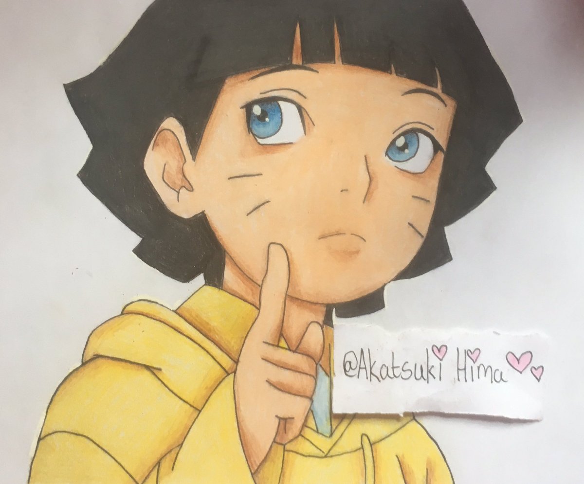 a drawing of the single best character in the whole Naruto series (Himawari)