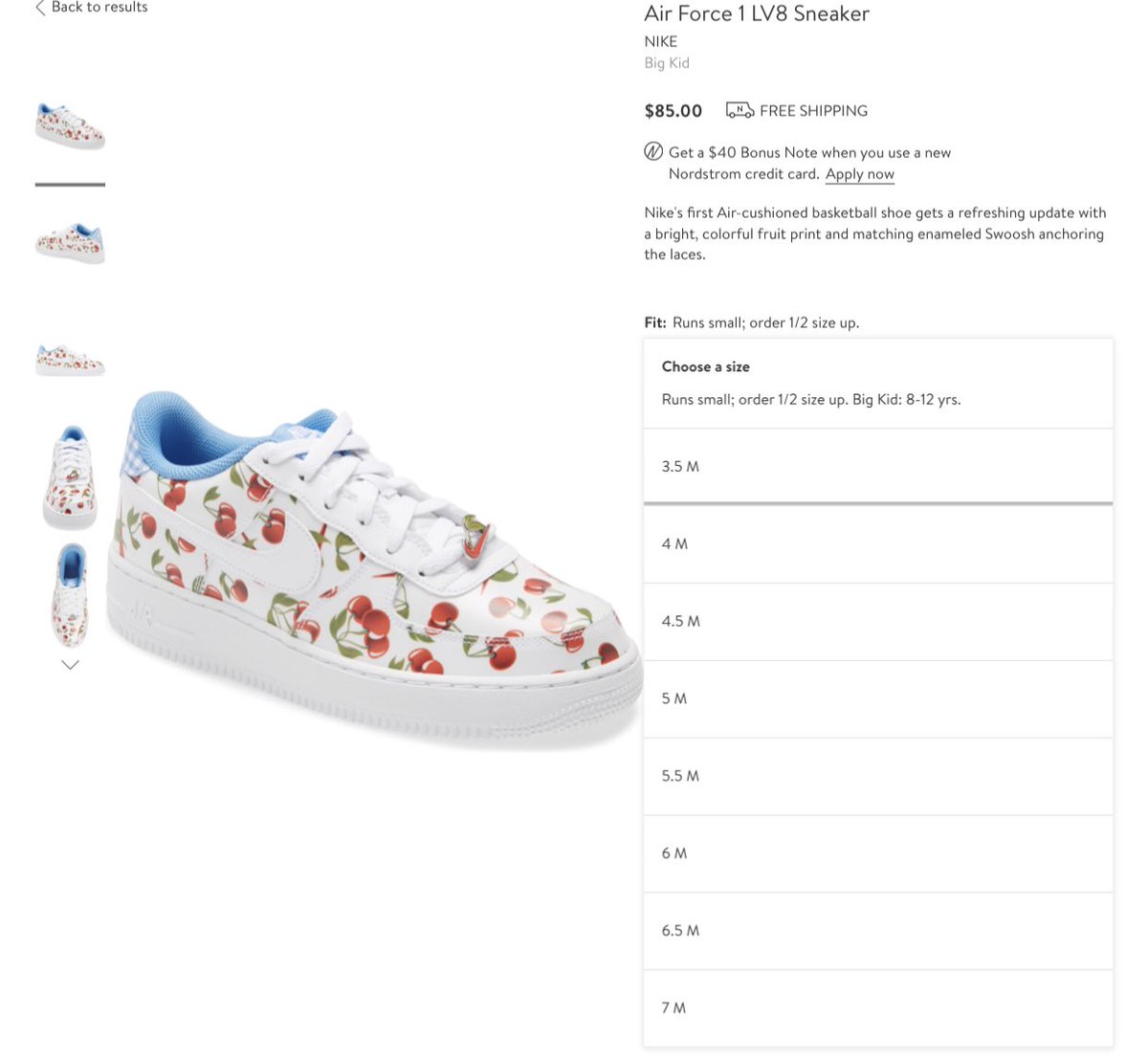 nike air force 1 kids nordstrom