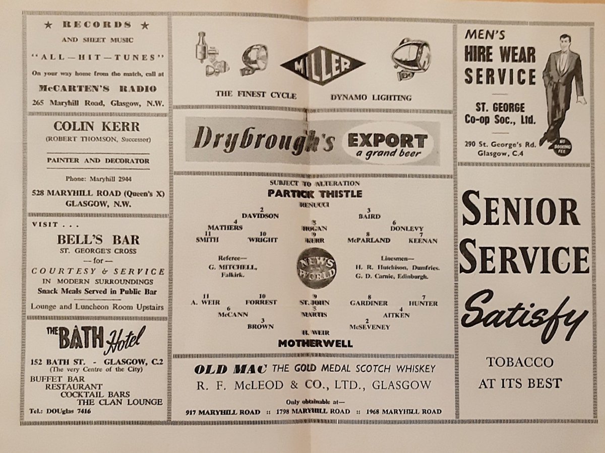 RBFootMem's tweet photo. On this day - 30th Aug
1958 Motherwell 1 Partick Thistle 1 (Kerr) LC Section
2003 Motherwell 2 Thistle 2 (Britton, Taylor) SPL
2 draws at Fir Park, 45 yrs apart. 2003 programme has a few more pages and colour.
@boringbuttruemo
@PartickThistle
#football
#memorabilia
#Fprog https://t.co/2Rs9UZvi25