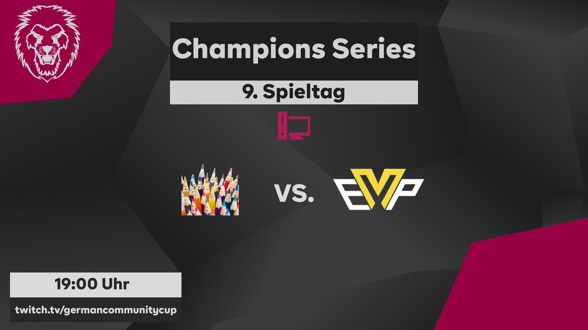 9. Spieltag - GCS [PC]
<a href="/Bleistifte1/">Bleistifte</a> trifft auf <a href="/Emperiial/">Emperiial eSports e.V.🇩🇪</a> ❗️
Der Abend startet mit @ScorpyR6 auf twitch.tv/germancommunit… 
#gcs #pc #liga #gccup #r6s