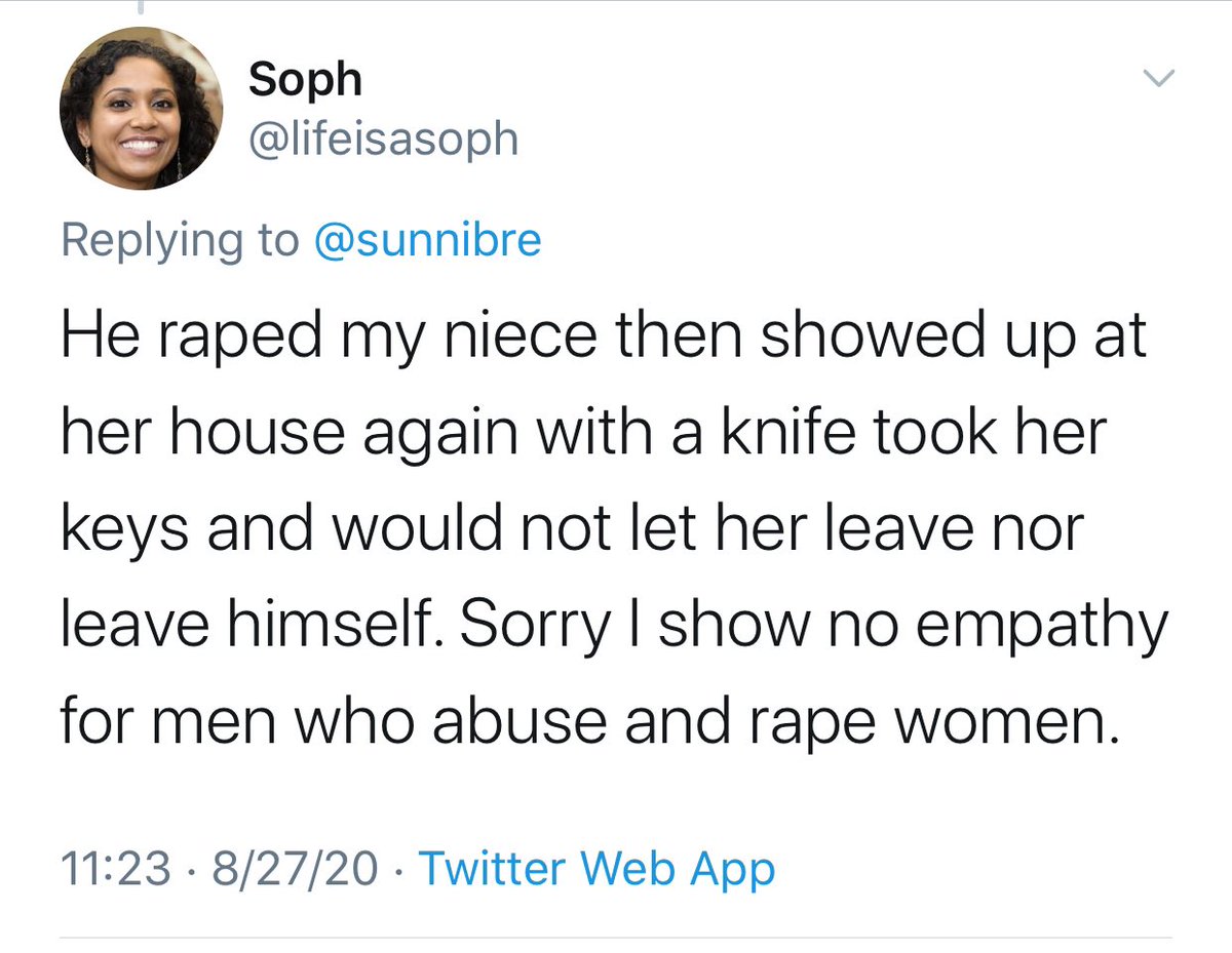 Duke_Nukem_TX's tweet photo. Those of you propping up Jacob Blake as a hero, victim and martyr should follow @lifeisasoph. She’s the aunt of the young lady he sexually assaulted. Go read her tweets. Pretty eye opening. Y’all should be ashamed for supporting this dude. https://t.co/Po7eQJLgRT